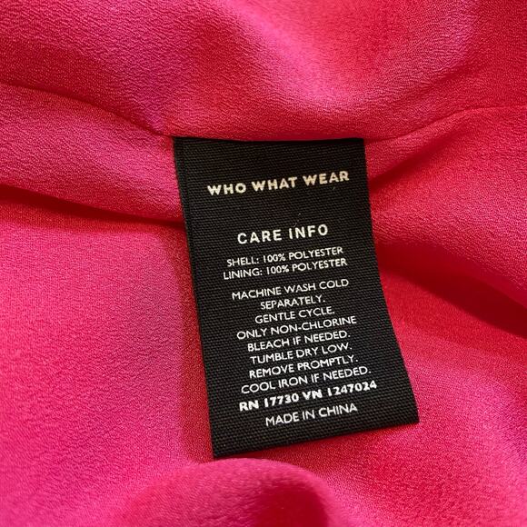 Who What Wear Pink Ruffle Off the Shoulder Midi Dress - Picture 9 of 9